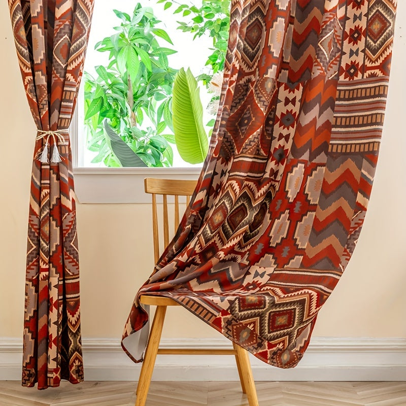 2 Rideaux Motif Bohmien Rideaux Isolants Thermiques Occultants Adapts Pour La Chambre Le Salon Ltude Magnifique Dcoration Intrieure